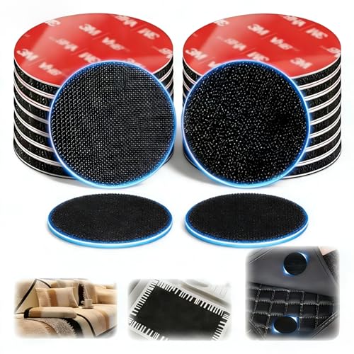 Strips with Adhesive, 8 PCS Round 2 in Heavy Duty Hook and Loop Strips...