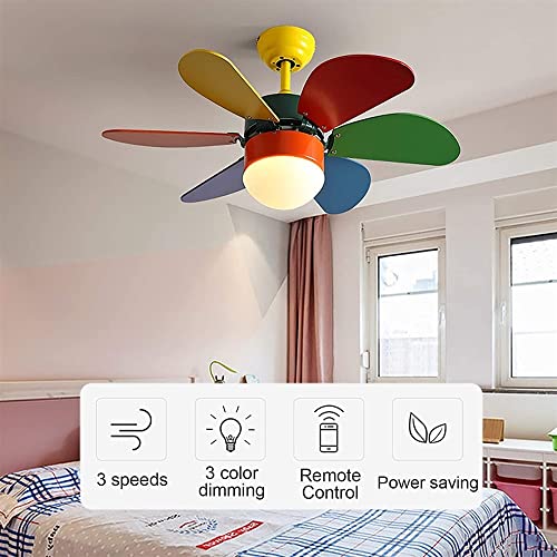 Suspension luminaire ventilateur de plafond avec éclairage LED télécommandé