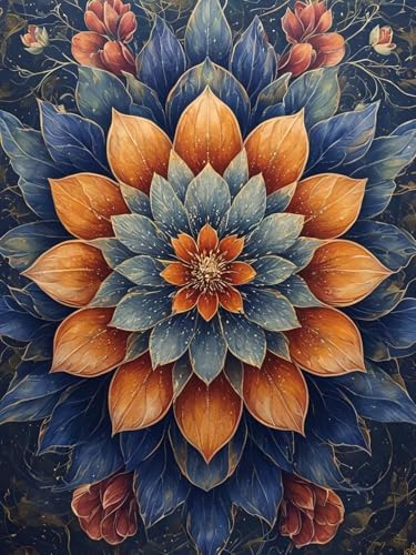 Loisir créatif diamant painting fleur de thé pour décoration salon