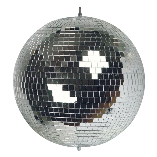 HQ-Power Bola de espelhos 50 cm, espelho ball com espelhos de vidro, iluminação para festas com poderosos efeitos de luz para pista de dança, clube e decoração