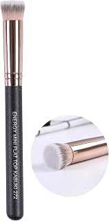 Under Eye Concealer Brush -ENERGY Mini Flat Top Kabuki Foundation Brush with Synthetic Bristles for Concealing,Blending,Setting,Buffing with Powder,Liquid,Cream Cosmetics,Vegan Makeup Brushes