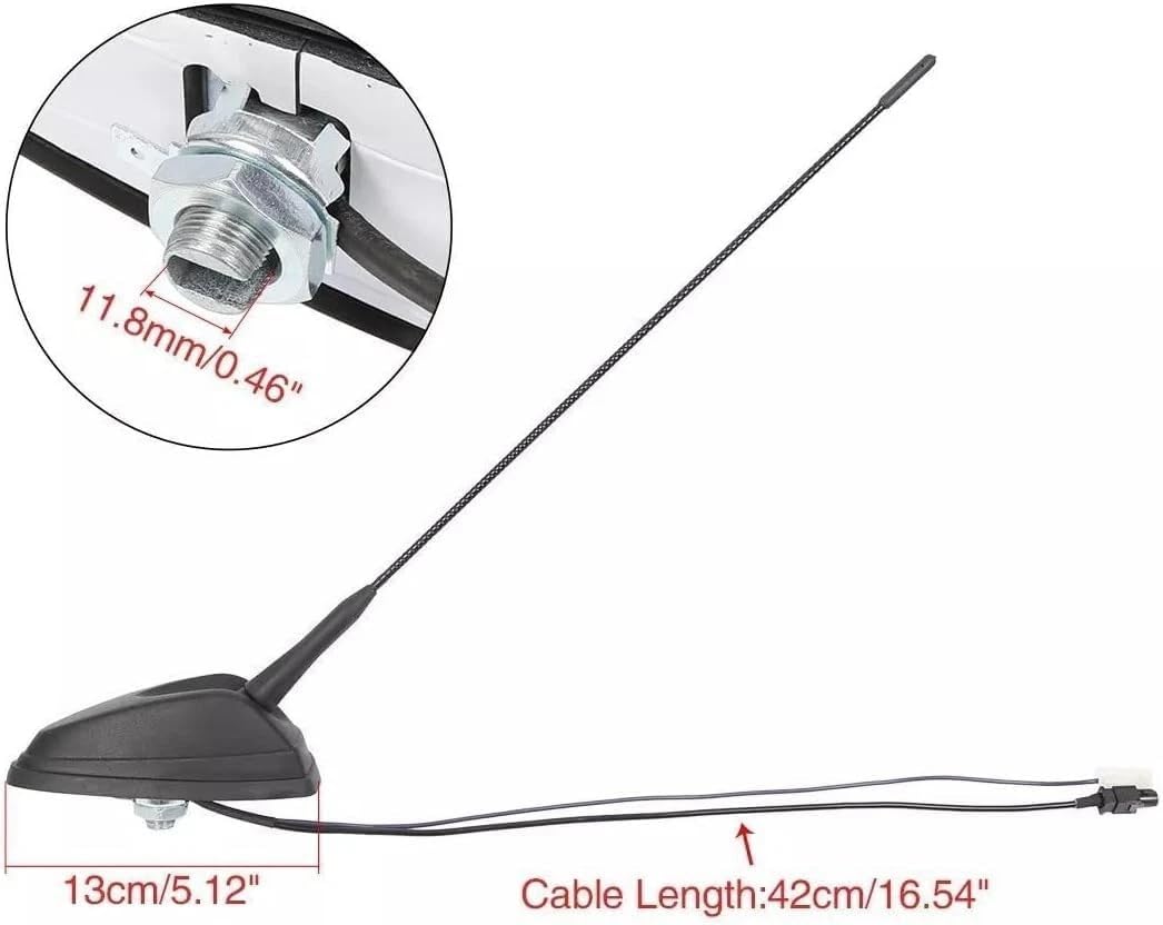 Roof Mount Antenna Compatible with Mercedes Dodge Sprinter W906 9068200475 2006-2014 Black
