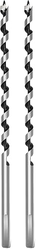 2 Pack 3/8 x 9 Auger Drill Bit for Wood,10x230mm Hex Shank Auger Bit | for Soft Wood, Hard Wood, Plastic, Composite Materials and DIY Projects