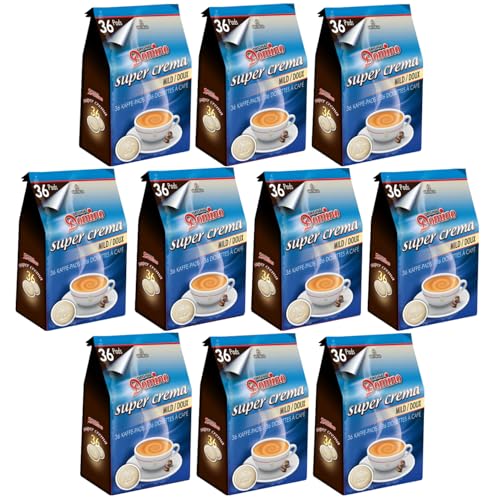 DOMINO Doux | Lot de 10x36 dosettes de café | Dosettes compatibles Senséo