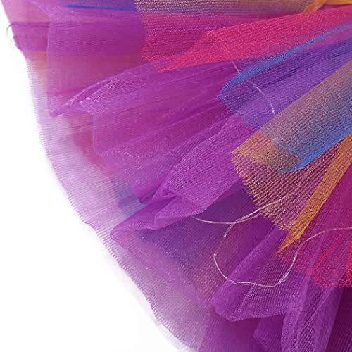 Victray Led Tulle Tutu Skirt Ballet Glitter Skirts Layered Light Up Tutu Skirt Party Festival Costume For Girls (Purple) #TOP3