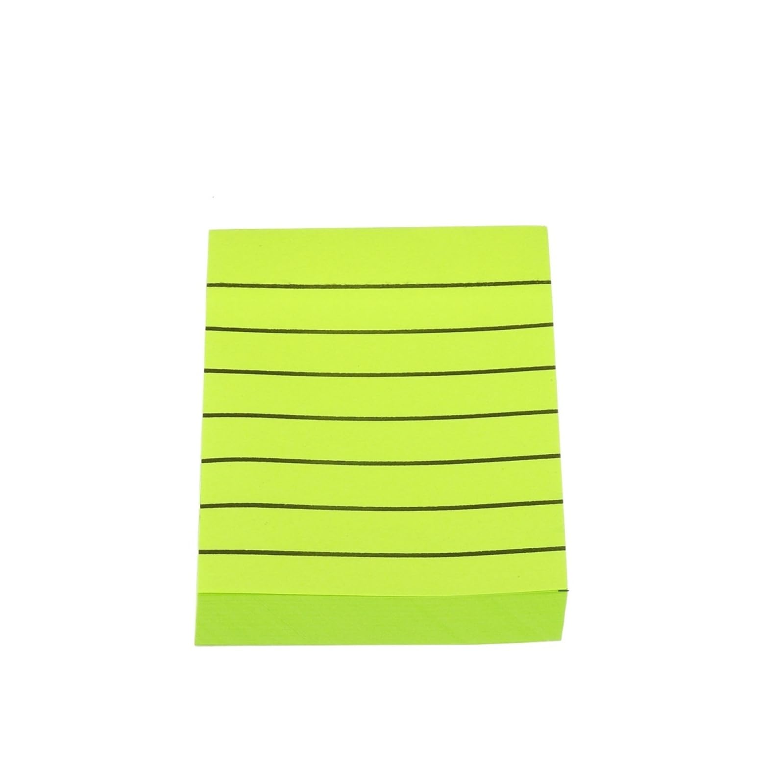 3/6 piezas de papel fluorescente rayado, notas adhesivas, pegatinas autoadhesivas, bloc, planificador, coloridas, 100 hojas/unidades(Green 2x3Inch 6Pcs)