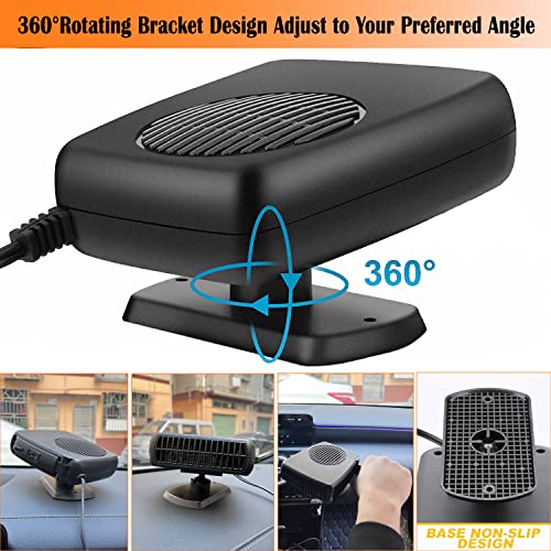 12V 200W Car Heater,2 in 1 Fast Heating & Cooling Function Heater Auto Heating Fan Portable Car Defrost Defogger Plug in Cigarette Lighter (12V)