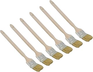6 x Handelskönig Heizkörperpinsel 50 mm Langpinsel Eckpinsel Streichwerkzeug Pinsel Malerpinsel helle Borste