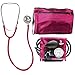 MABIS MatchMates Aneroid Sphygmomanometer and Dual Head Stethoscope Combination Home Blood Pressure Kit with Calibrated Nylon Cuff, Professional Quality, Carrying Case, Magenta