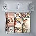Produktbild fatfoto Fotodecke mit eigenen Fotos und Text gestalten - Bedruckte Kuscheldecke - personalisiertes Fotogeschenk - Decke mit Collage (75 x 100 cm, 7 Bilder - Collage)