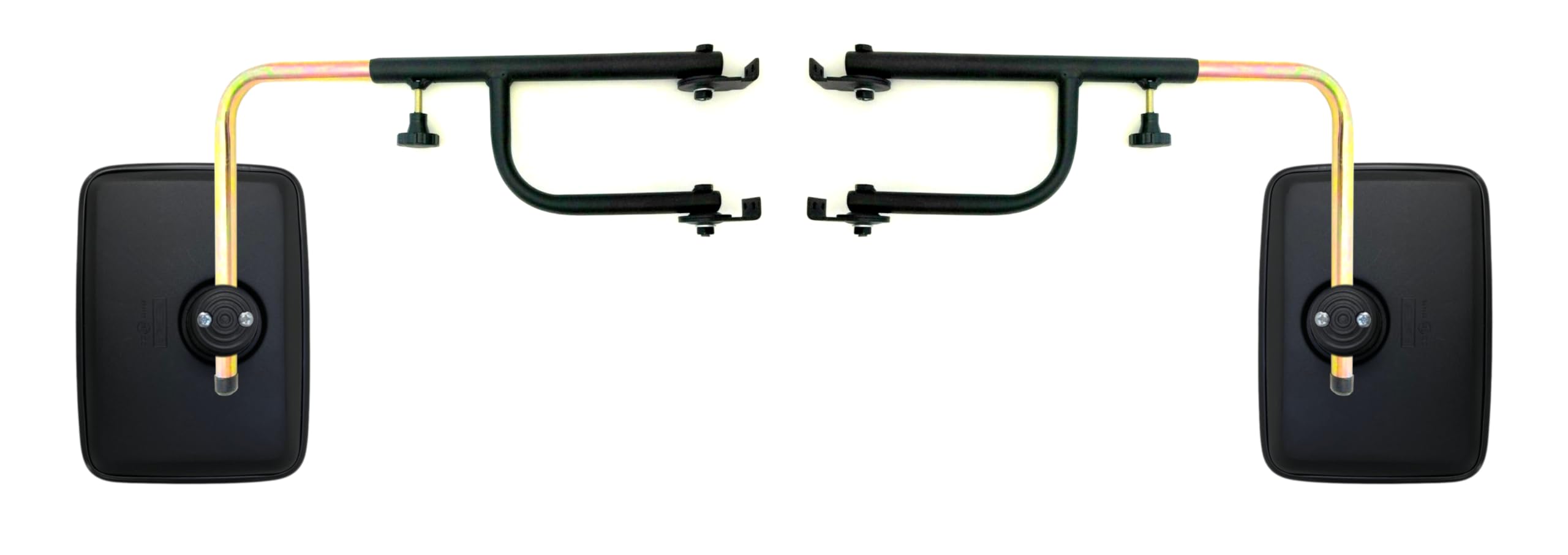 2 specchietti retrovisori esterni 290 x 211 mm Ø10-25 mm R1200 e supporto per specchio per trattore JOHN DEERE