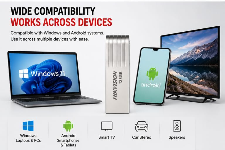 Image of Hikvision M225 128GB USB 2.0 Metal Pen Drive | Compact & Durable Flash Drive for Laptop and PC