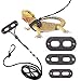 POLKASTORE Bearded Dragon Harness and Leash Adjustable(S,M,L, 3 Pack) - Soft Leather Reptile Lizard Leash for Amphibians and Other Small Pet Animals