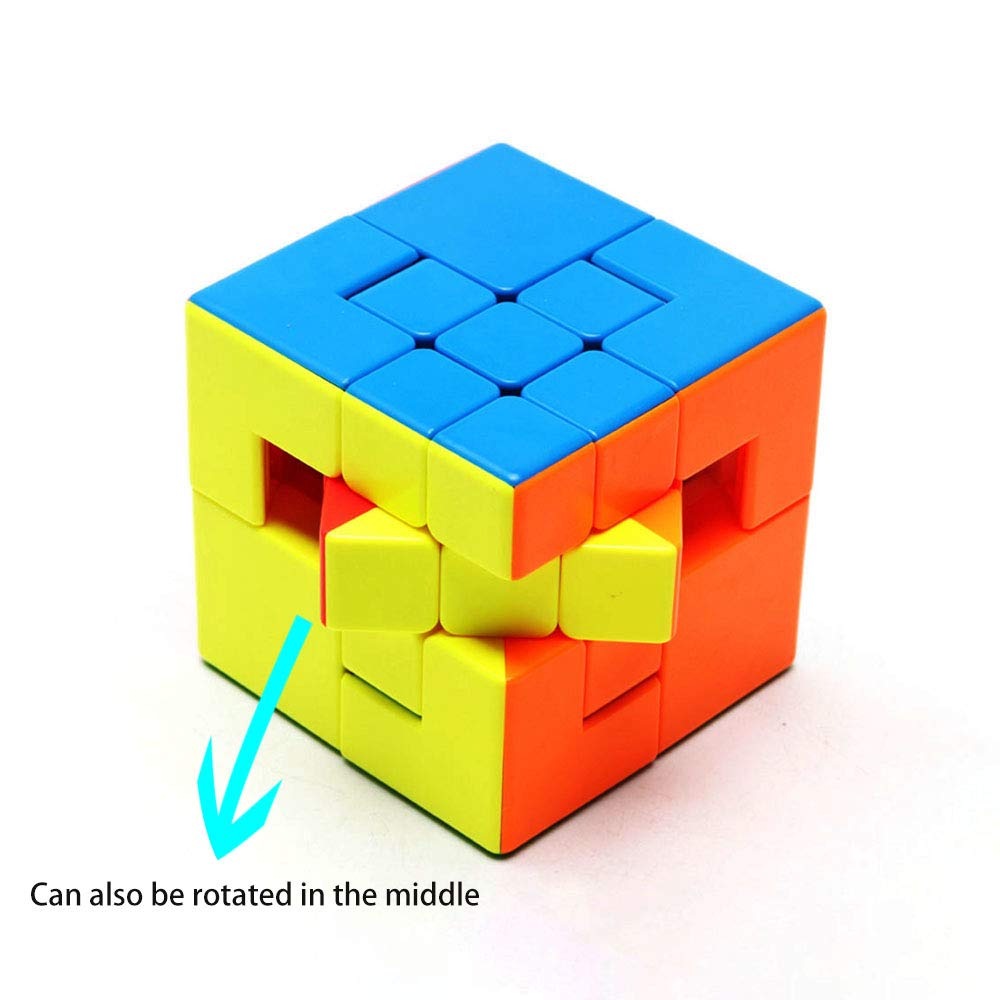 Yealvin Speed Cube Set, Magic Cube Bundle of Puppet Cube V1 and V2 Stickerles Bandaged Magic Speed Cube Puzzle Cube Brain Teasers 2Pack - Image 3