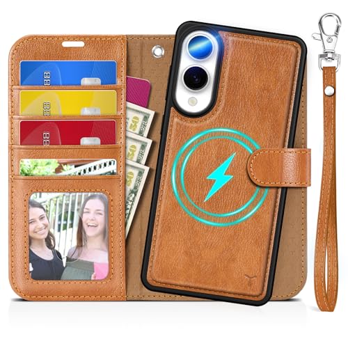 Coque Galaxy S25 Edge Cuir Synthétique Brun Clair Texturé TUCCH