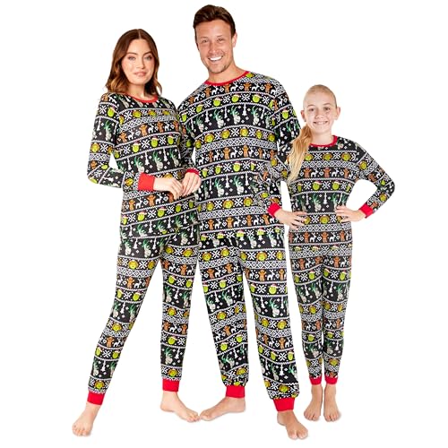 Shrek Pijamas de Navidad para Familia - Pijamas a Juego de Navidad (Multi Hombre, 3XL)