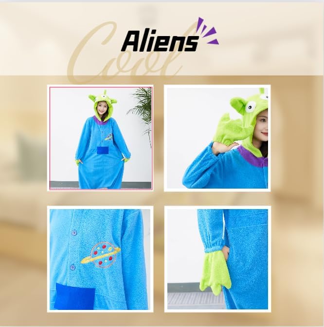 Unisex Adult Onesie Pajamas,Polar Fleece, Cosplay, Animal Onesie Halloween Costume, and Homewear - Image 3