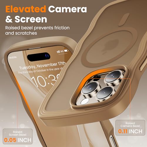 Leriufa for iPhone 16 Pro Case Cute Wavy Brown, Color-Matched Lanyard by Leriufa - Used condition - Image 5