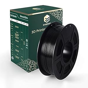 EMBRIIO PLA Zwart 3D Printer Filament 1.75mm, Tolerantie: ± 0.02 mm, 1KG spoel
