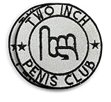 SUNHADO (Set 2 Pcs) Two Inch Penis Club Patch Adult Humor Patches Dark Humor Patches Small Dick Prank Morale Patches Applique Embroidered Sew on Iron on Patch for Backpacks Jeans Jackets Hat T-Shirt