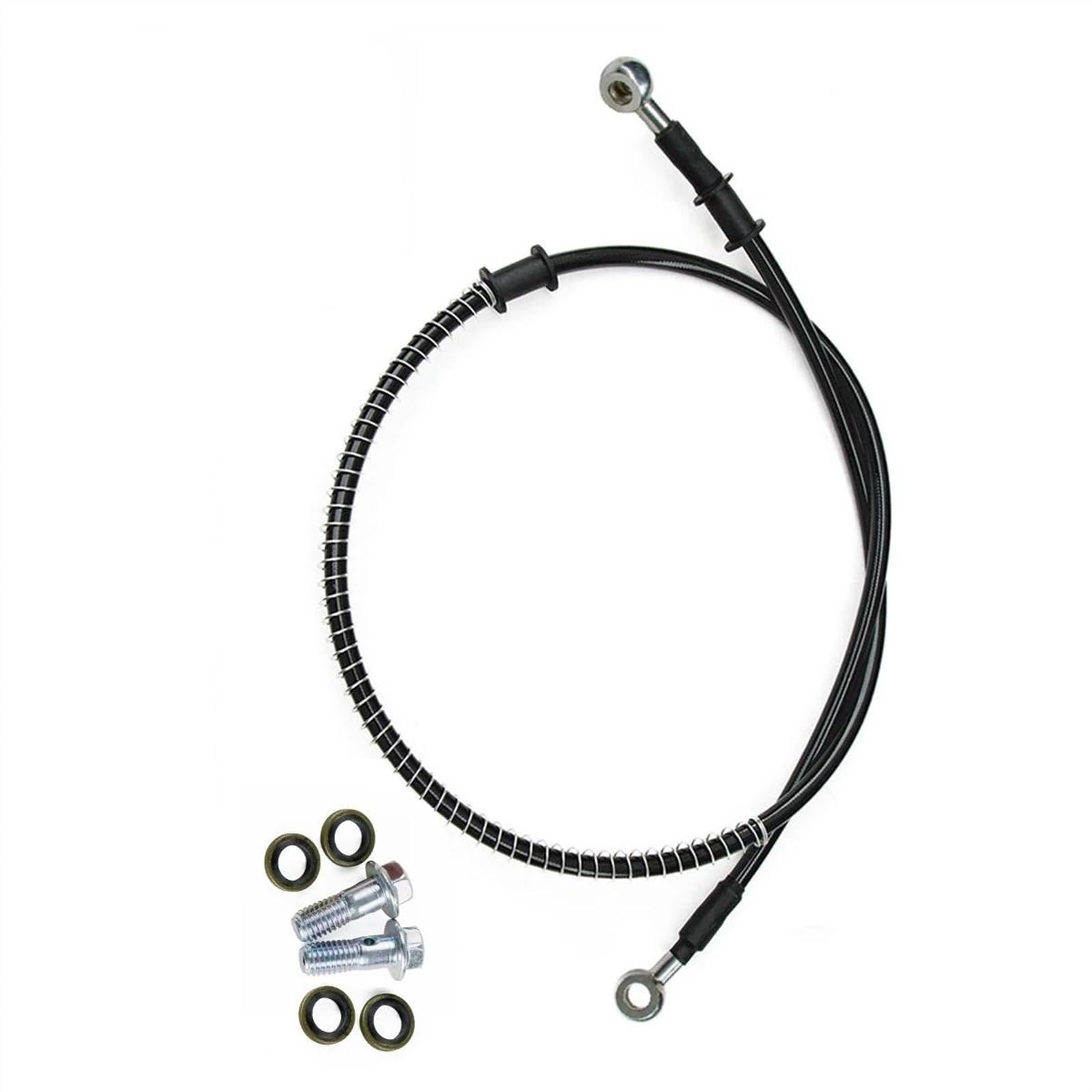 Ksxzw One Color Motorbike Part 400Mm-2300Mm M8 0° Motorcycle Braided Steel Hydraulic Brake Line Clutch Oil Hose Tube Pipe(1600Mm)