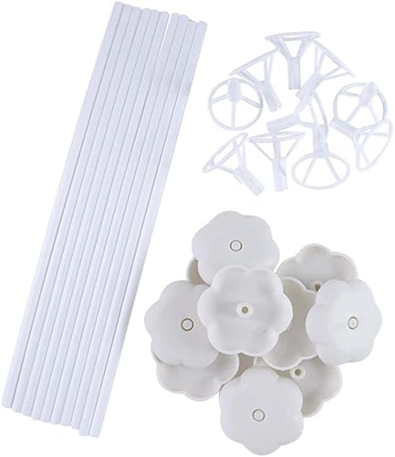 Miniatura 4 de Juego de 15 soportes para palos de globos, copa de globo con poste de globo y soporte de mesa de escritorio para boda, cumpleaños, baby shower,