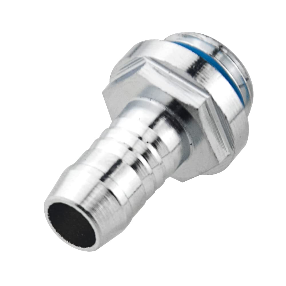 Silver Chrome G1 Water Cooling Fittings - 4 to 3 Barb -6