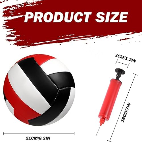 Miniatura 7 de Paquete de 9 pelotas de voleibol de tamaño oficial 5, voleibol para interiores y exteriores, impermeables, suaves, para piscina, playa, voleibol, de