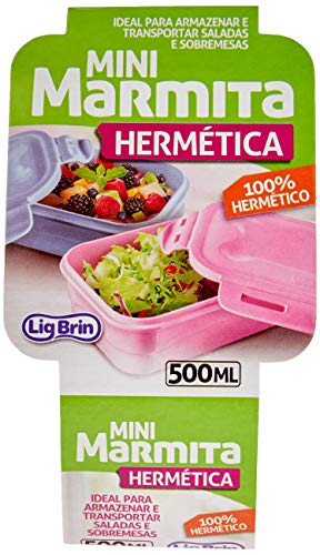 LigBrin Hermetic Were Marmita Ret 500 ml, cores sortidas