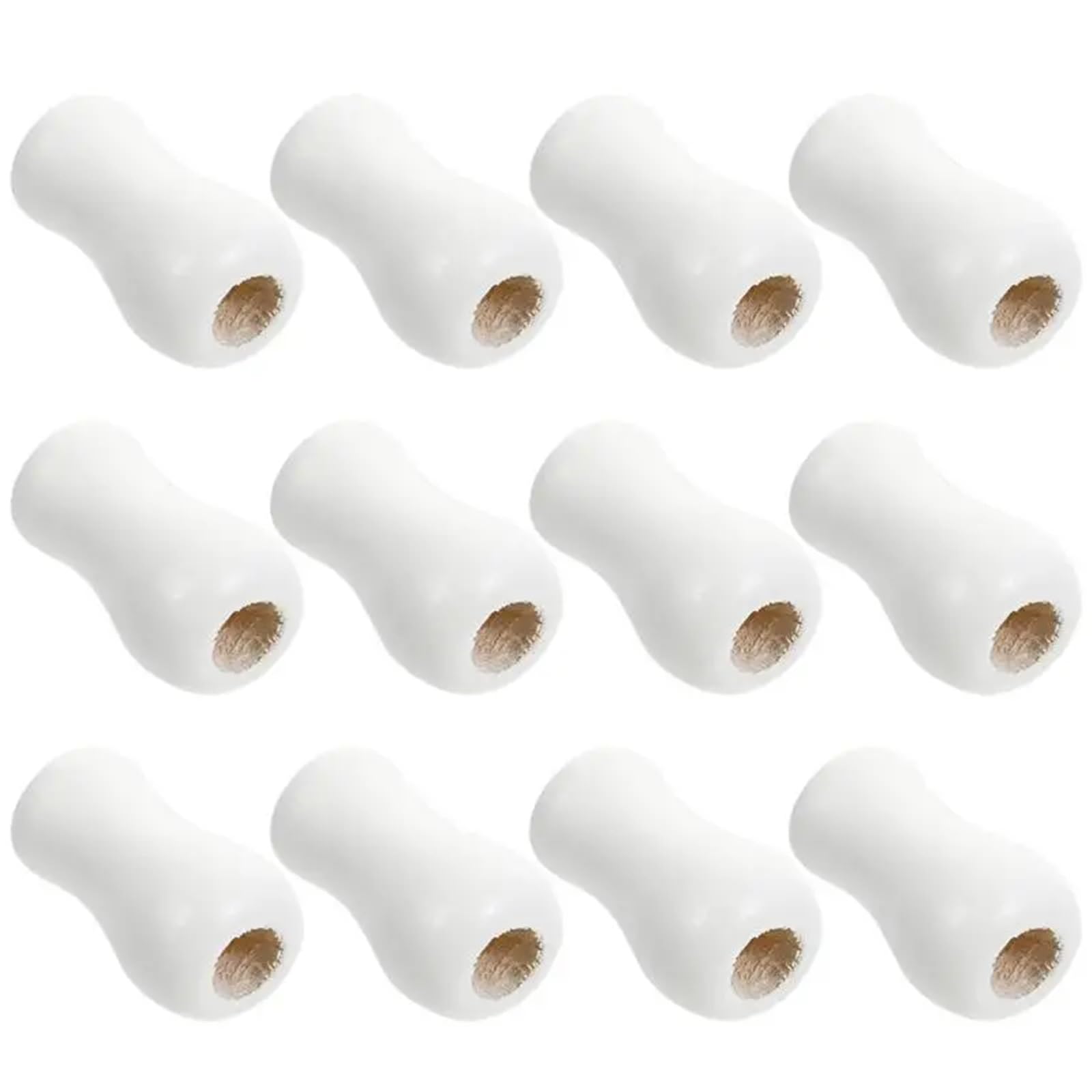 Vertical Blind Cord Weight 36 Pcs Wood Cord Tassels Curtains Venetian Blinds Accessories Wooden Pendant Window Blind Knobs Drops Pull Ends For Vertical Blind And Drapes(White)