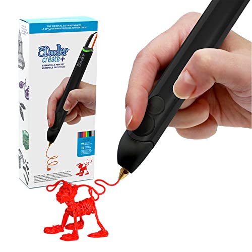 3Doodler- Create+ Ensemble de Stylo d'impression 3D avec x75 Filament Plastique, Modèle 2023 (EU-Plug), Onyx Black 8 3Doodler- Create+ Ensemble de Stylo d'impression 3D avec x75 Filament Plastique, Modèle 2023 (EU-Plug), Onyx Black