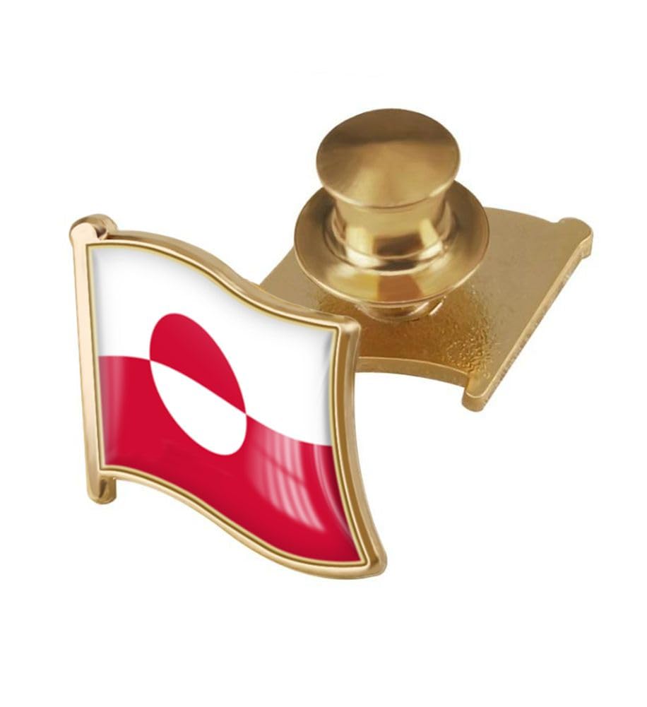 vmcoatdu Country Flag Backs Locking Pin Keepers Locking Clasp Pin Badge International Travel Brooch Metal Alloy Souvenir Pin 0.75x0.7 Inch Small Pin