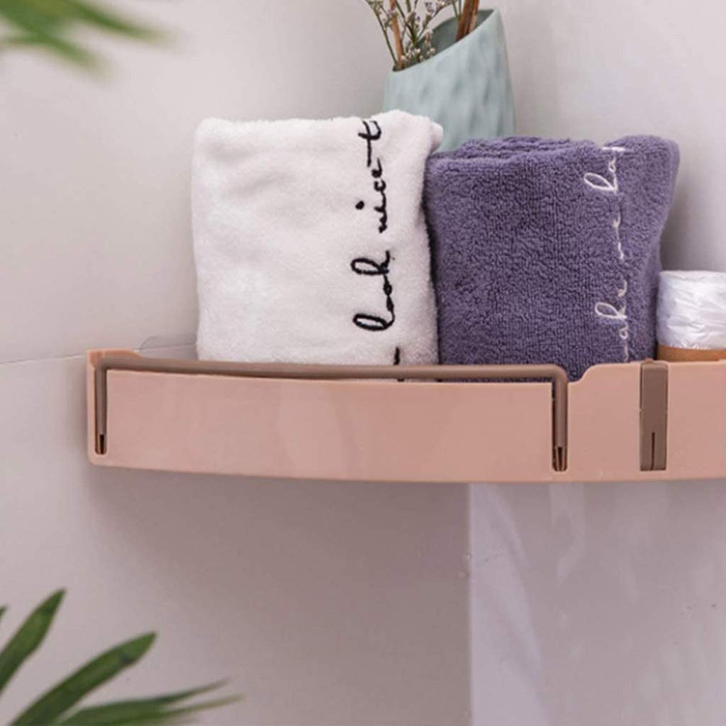 Estante de baño Almacenamiento de baño, Estante de baño Inodoro Tocador Triangular Almacenamiento de toallas Perforación sin pared baño para colgar en la pared