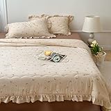 BuLuTu Colcha fina de verano para niños, patrón de estrella de luna