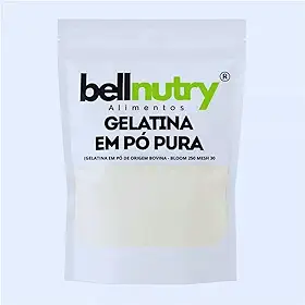 Gelatina Pura Incolor em Pó Sem Sabor 500g – Colágeno Natural Rica em Proteína