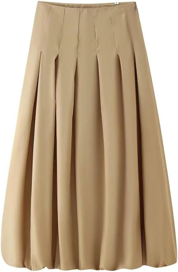 Women's Short Zipper Jacket Short Sleeved Top High Pleated Lantern Flower Bud Half Skirt Set