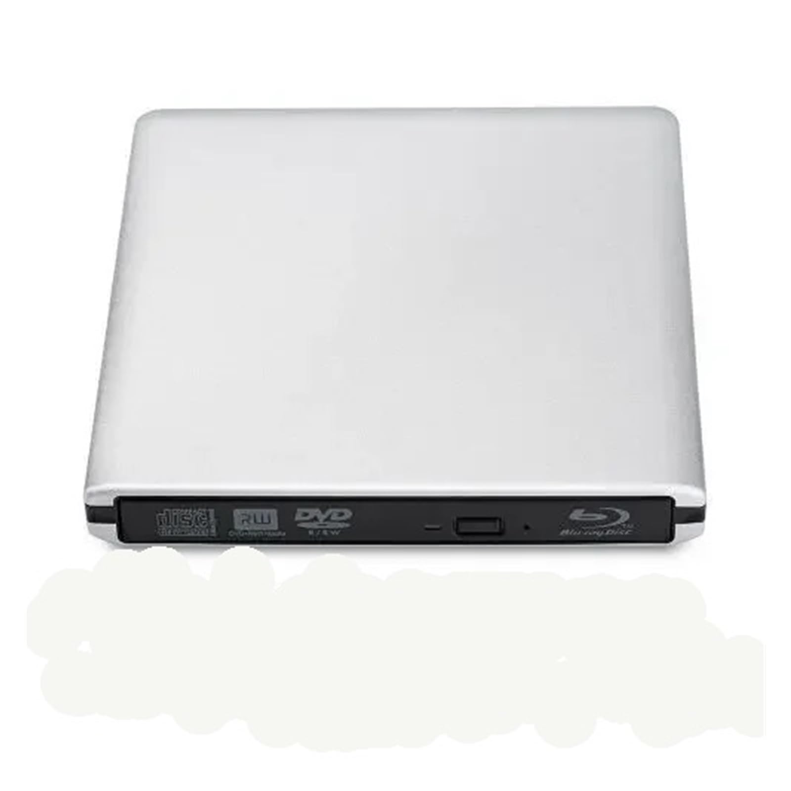 CVFRDD Blu-Ray Burner USB3.0 External Optical DVD Drive Recorder 3D Blu-Ray Players Writer Reader(Silver,Burning)