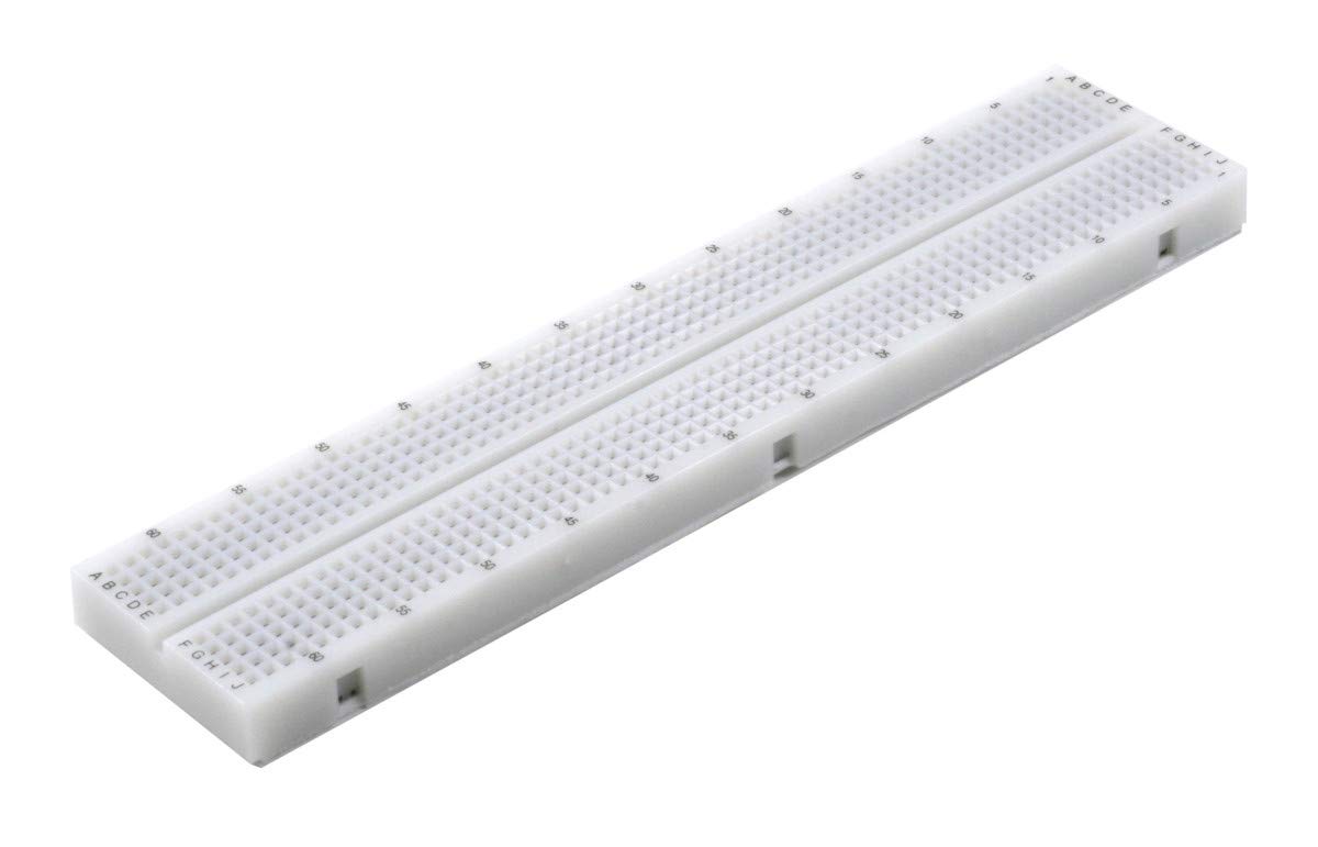 BB630 Solderless Plug-in BreadBoard, 630 tie-Points, 6.5 x 1.4 x 0.3in (165 x 35 x 9mm)