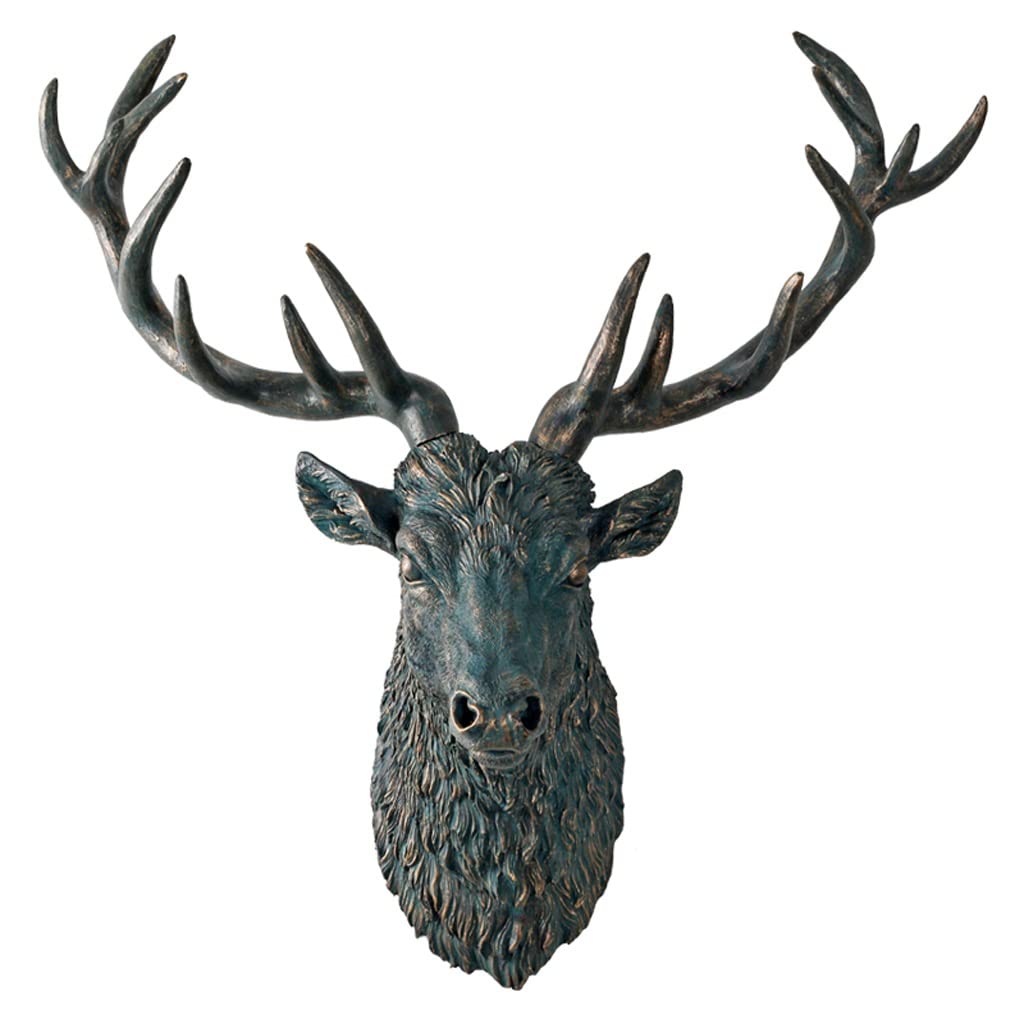 RJJ creative simulation deer head wall suspendu bronze