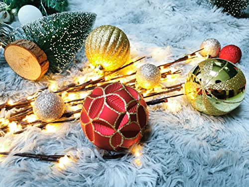 Christmas Tree Ball Ornaments Set, 70 Ct Traditional Red And Gold Xmas Assorted Ornaments, Shatterproof Decorative Hanging Ornaments For Holidays Party Decoration Tree Ornaments And Events #TOP5