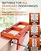 Door Hinge Jig & Installation Tool, Anodized Aluminum Router Template for 3” to 5” Hinges (1/4” & 5/8” Radius) - Complete Door Knob & Deadbolt Mortise Drilling Guide Tool Set