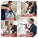 Uaoaii Electric Caulking Gun, Cordless Caulking Gun with 2x 2000mAh Batteries, 9Pcs Silicone Caulking Tools, 4 Adjustable Speeds, LED Light, 10OZ Battery Silicone Gun for Filling, Sealing (Red)