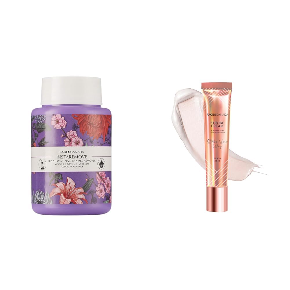 FACESCANADA InstaRemove Dip & Twist Nail Enamel Remover, 80 ml & Strobe Cream Mini- Peach, 18ml-image-19