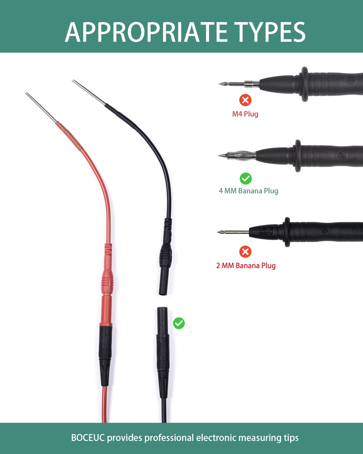 2 PCS Silicon Flexible Spoon Back Probes, Back Probe Pins Automotive Compatible with 4mm Banana Plug Test Leads — Amazon image 5