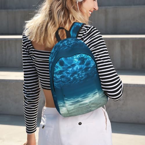 Mochila de lona CHAbu Ocean tamaño M en color negro para libros y viaje 7