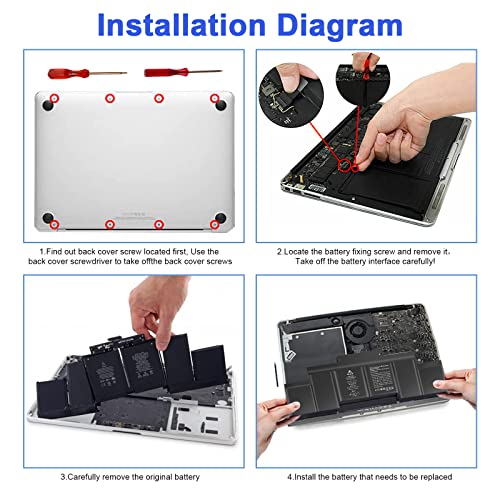Image of ASUNCELL A1398 Laptop Battery Replacement, EMC 2745 2881 2909 2910, fits A1494 A1618, Compatible with MacBook Pro 15 inch Retina (Late 2013 Mid 2014 Early 2015) [11.36V /99.5Wh]