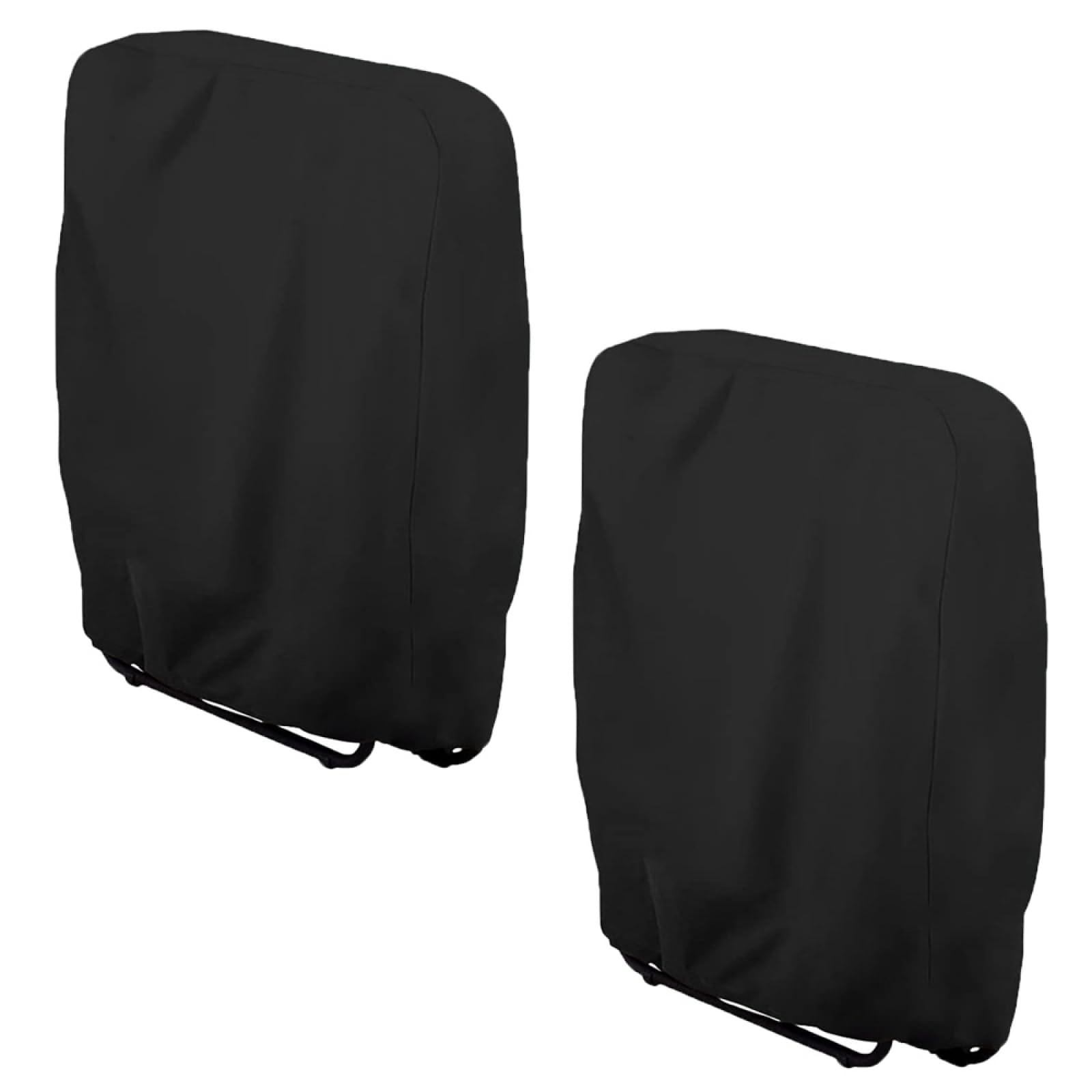 2PCS Garden Chair Covers Waterproof, Zero Gravity Folding Chair Covers Patio 32" x 8.6" x 36.6", Waterproof Anti-UV Reclining Chair Cover, Outdoor Patio Sun Lounger Cover With Storage Bag - Black