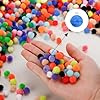Caydo 4000 Pieces 1 cm Pompoms, 20 Colors Fuzzy Small Mini Pom Poms Ball for DIY Art Craft Supplies and Valentine's Day Decorations #2