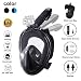 Ufanore Full Face Snorkel Mask, Snorkel Mask with Detachable Camera Mount & Foldable 180° Panoramic View, Free Breathing & Anti-Fog & Anti-Leak Snorkerling mask for Adult