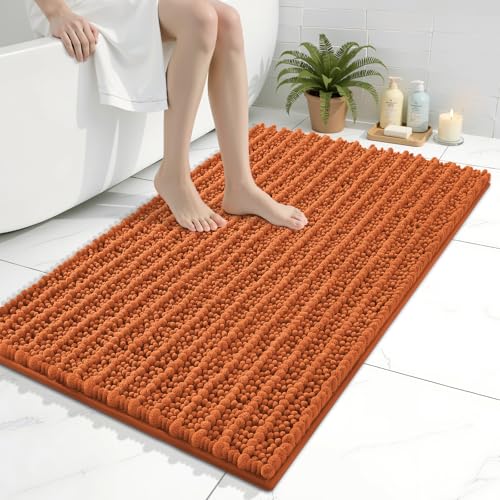 Image of Arotive Luxury Bathroom Rugs 36x24, Extra Soft Thick Absorbent Shaggy Chenille Bath Rugs, Machine Wash Dry, Bath Mats for Bathroom Floor, Tub and Shower, Home Decor Accessories, Clay